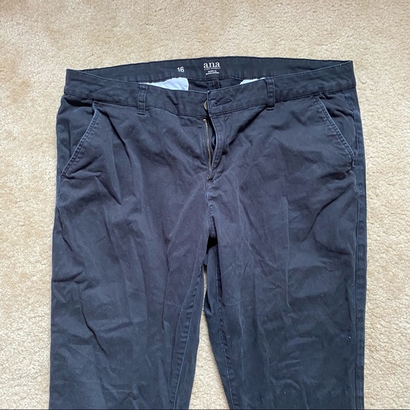 Women's 16 a.n.a Black Soft Black Dress Pants - Picture 3 of 8